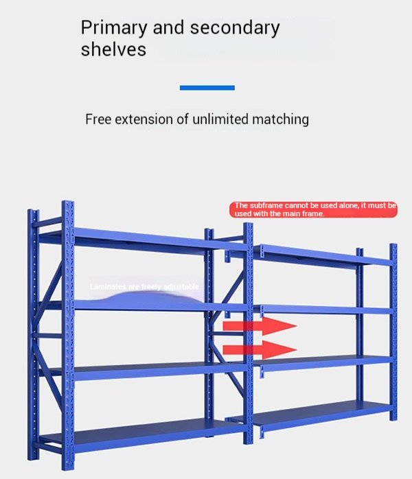 Heavy Duty Industrial Shelving Unit 200kg Per Shelf – Steel Warehouse Storage Rack for Manufacturing & Logistics