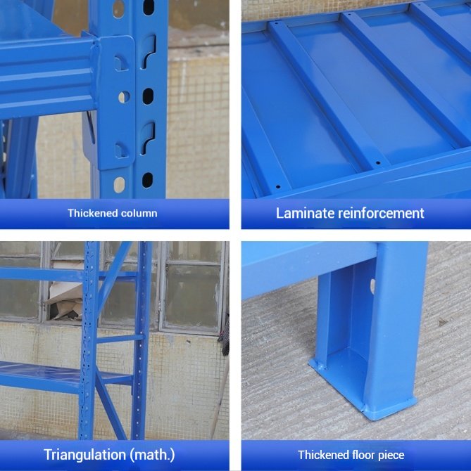 Sample Racking Steel Commercial Warehouse Steel Racking System With Reinforced Frames ...