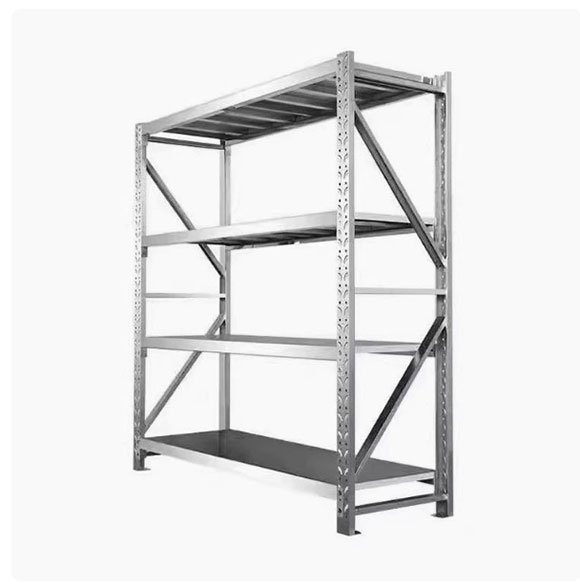 4-Tier Boltless Stainless Steel Kitchen Rack 400kg Side View